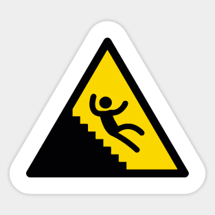 Warning Sign Stairs Sticker